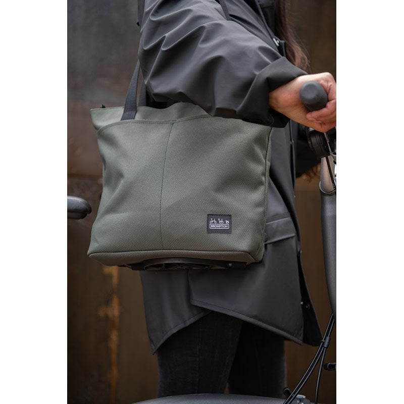 Brompton Borough Tote S, Olive, with frame