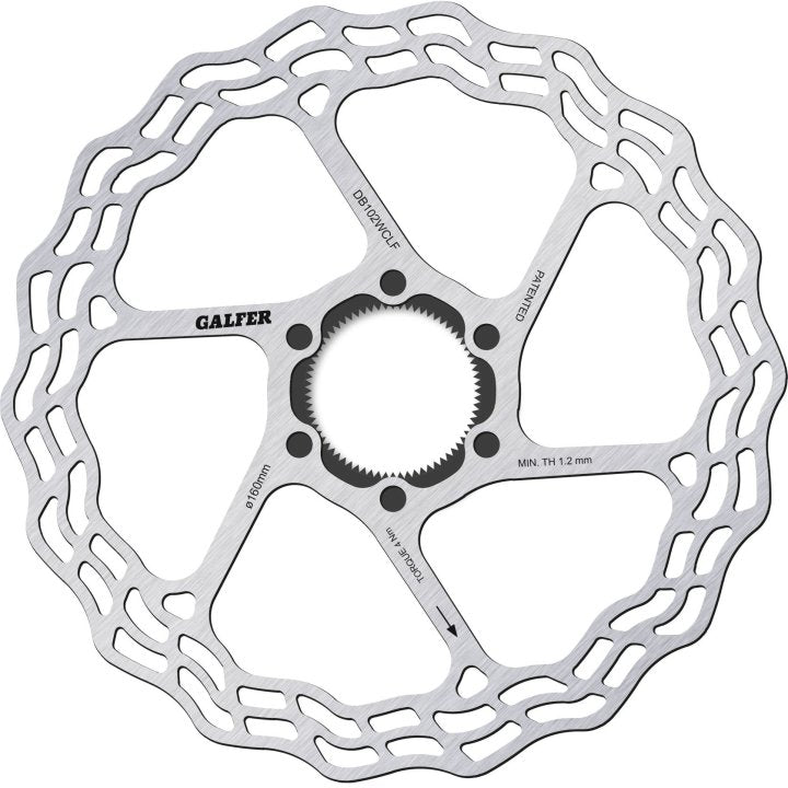 Galfer Wave Brake Disc - Road/Gravel | Fixed | Centerlock - Fulcrum AFS