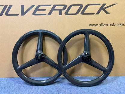 SILVEROCK NEO Carbon Trispoke Wheels 16in 349 Disc Brake Thru Axle 74mm 142mm for JAVA NEO Trifold Folding Bikes