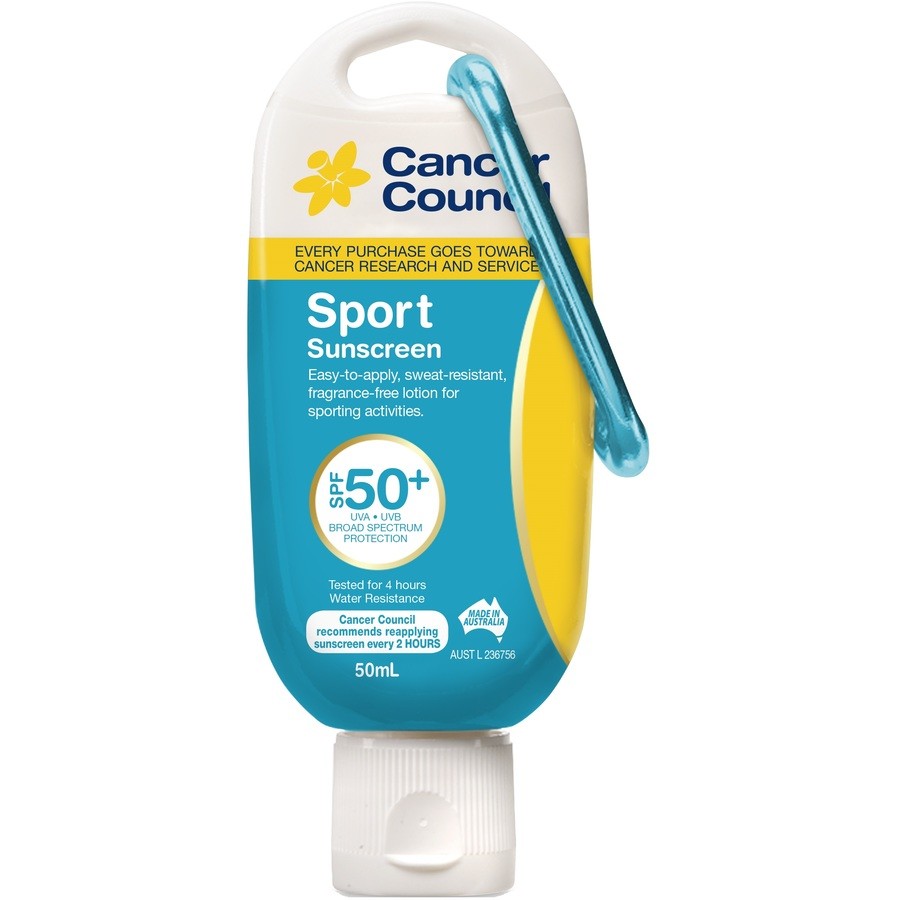 Cancer Council Sport Sunscreen With Clip 50mL