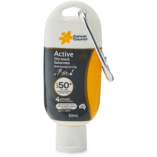 Cancer Council Active Sunscreen with Clip SPF 50+ 50ml