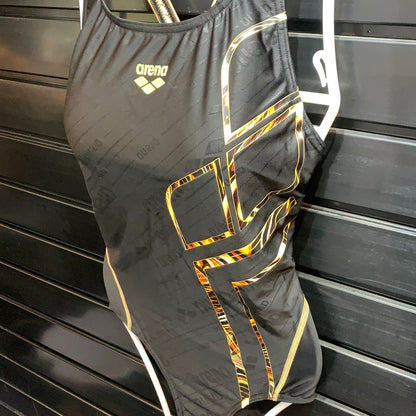 Arena S21 L Digitaland Black X Gold T.Suit C/S Xback 1Pc